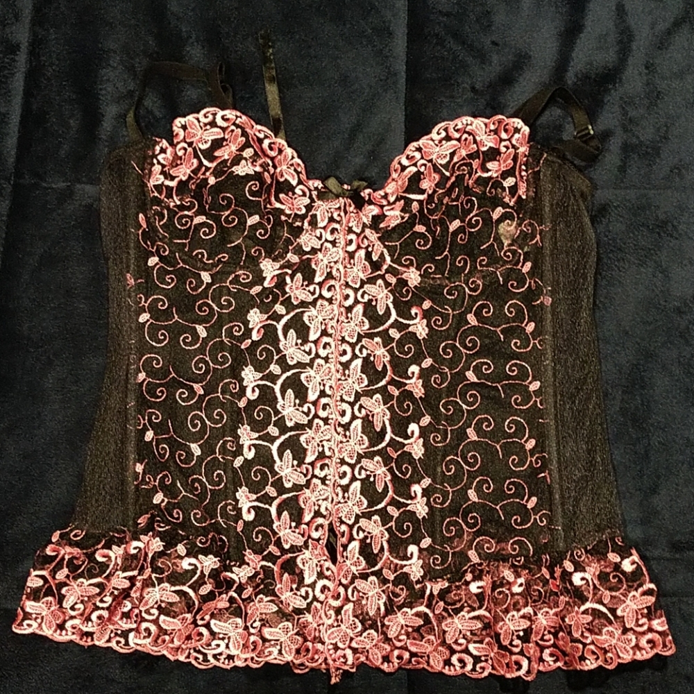 Elegant Moment Pink Black 40 Corset